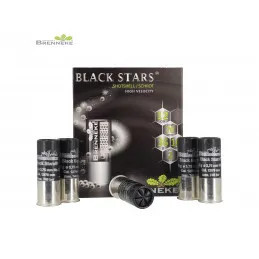 Boîte de 10 cartouches Brenneke Black Stars SHOTSHELL 12/70  munition de chasse avec charge de plomb N°2."