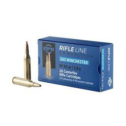 Munition PPU .243 Win 100 Gr Soft Point - Boîte de 20 cartouches pour chasse et tir sportif