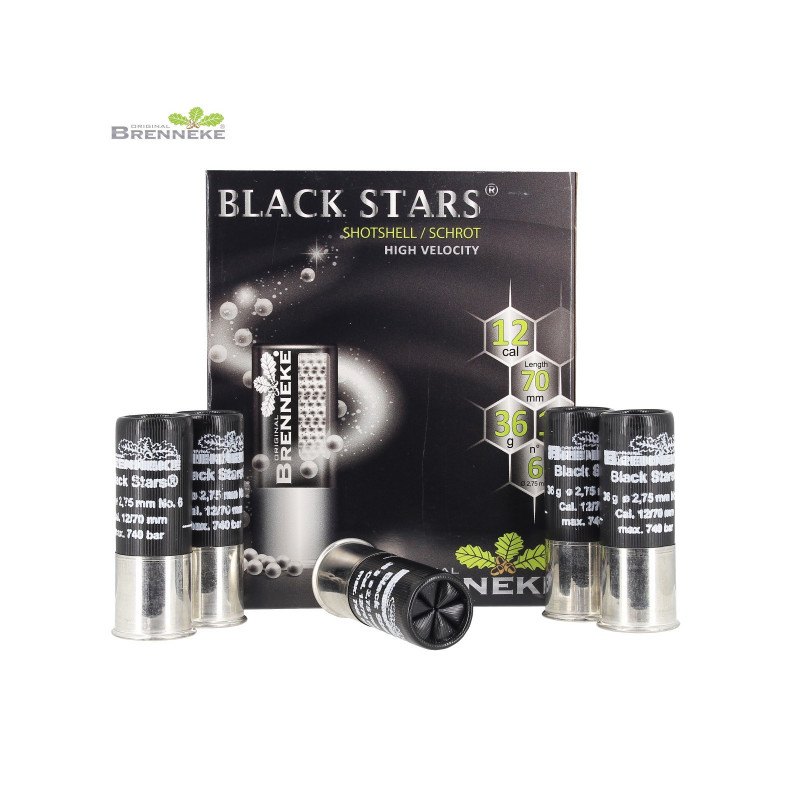 cartouches - Brenneke - Black Stars SHOTSHELL 12/70 - N°6