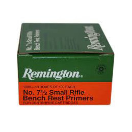Remington AmorcesAmorces Remington Small Rifle-Voici la Remington Small Rifle, le choix ultime pour les tireurs de précision et les sportifs passionnés ! Cette munition de haute qualité est conçue pour offrir des performances et une précision inégalées, ce qui en fait un complément essentiel à tout arsenal de tir.Fabriquées avec une attention méticuleuse aux détails, ces amorces pour pistolet sont spécifiquement conçues pour fournir des résultats constants et fiables à chaque tir. La marque Remington est réputée pour son engagement envers l'excellence, et ce produit ne fait pas exception. Que vous soyez un tireur de compétition ou un amateur de chasse, vous pouvez faire confiance au nom Winchester  pour obtenir des résultats exceptionnels à chaque fois.Conditionnement en boite de 1000 ou en boite de 100 amorces 